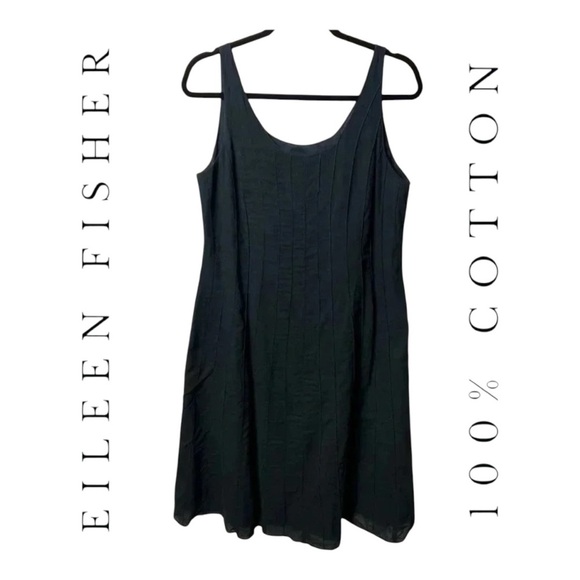 Eileen Fisher Dresses & Skirts - 0403W. Eileen Fisher Women's M‎ Black Sleeveless Midi Dress Casual A-Line